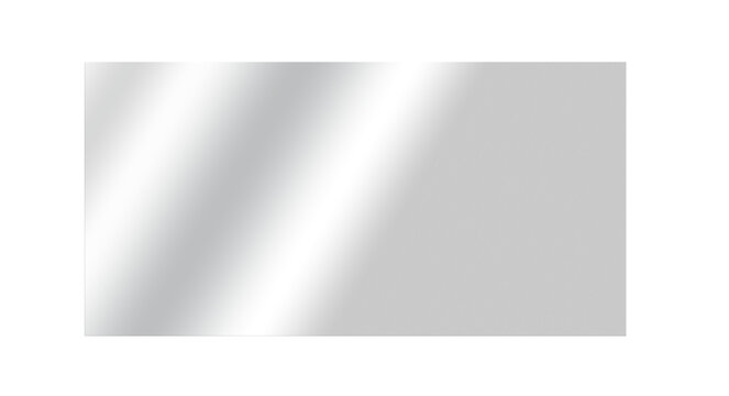 Transparent glossy glass reflection with soft diagonal glare. Realistic shiny acrylic plastic panel texture. See-through reflective window and screen light overlay glare PNG