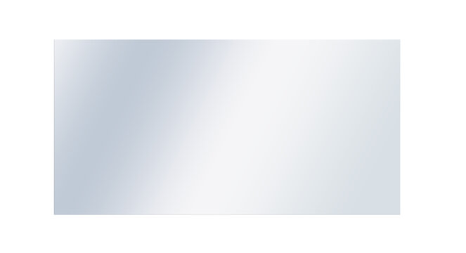 Transparent shiny rectangular glass plate