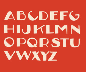 Font set design. Abstract font vector graphic design for apparel, stickers, posters, background and others. © riaz