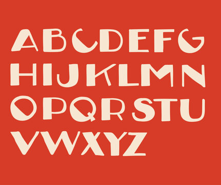 Font set design. Abstract font vector graphic design for apparel, stickers, posters, background and others.