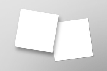 Fototapeta premium Square Card Mockup Floating Clean Shadow Branding Display