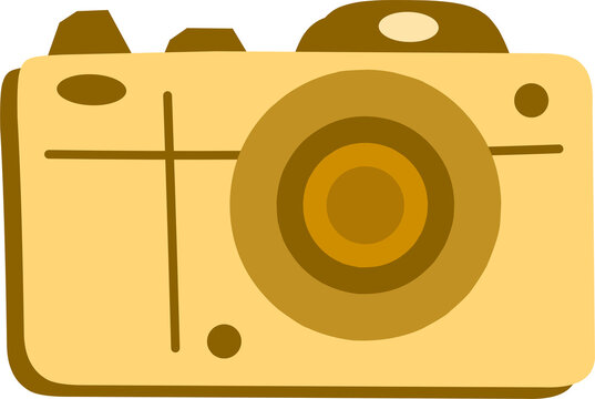 Flat Illustration of a Vintage Camera