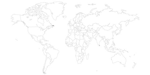 Fototapeta premium world map sketch