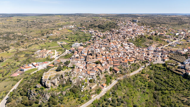 Fermoselle village overview showing traditional spanish architecture