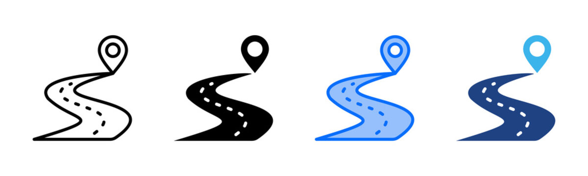 Vision Pathway icon set multiple style collection