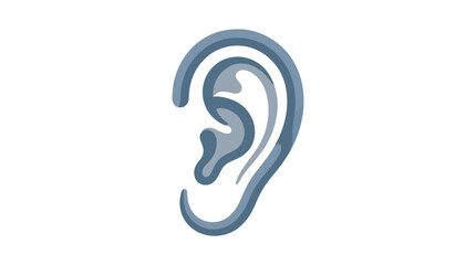 Fototapeta premium Illustration of a human ear, representing sound, hearing, and the sense of listening
