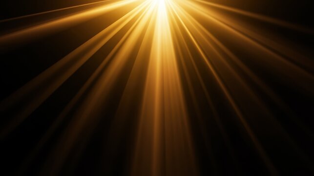 Golden light rays extending from above, creating a radiant sunburst effect with illuminated streaks, symbolizing hope, spirituality, and a divine spotlight with an ethereal glow