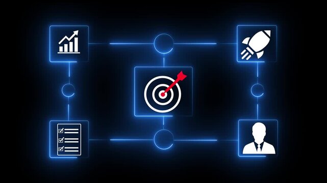 Business professional digital CRM interface object performing client data management action through marketing technology in corporate environment.