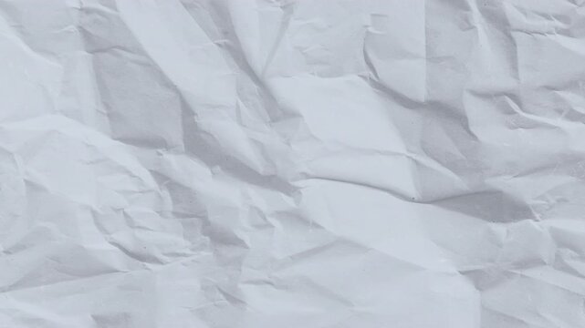 4k Stop Motion Motion Paper Texture crumpled white paper background