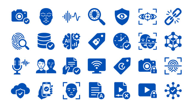 Digital Security and Technology Icons Set