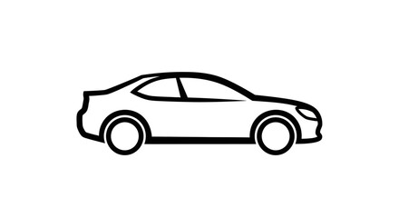 Fototapeta premium Side View of a Sedan Car.