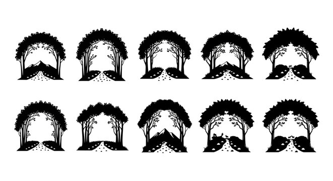 Collection of various beard styles.