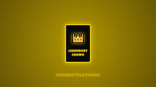 Mobile Game Legendary Crown Reward Chest Opening Animation.