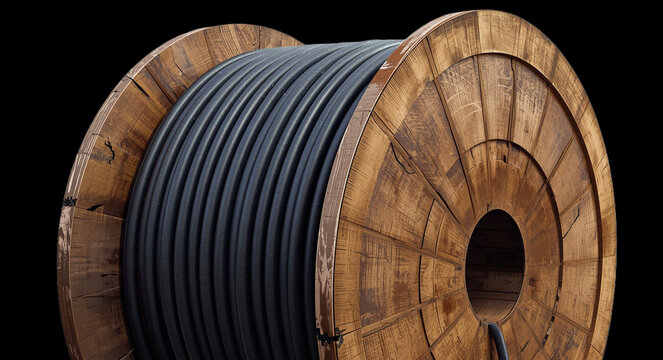 A cable drum is a device used to store and roll out electrical cables, fiber optic cables, or wires. 