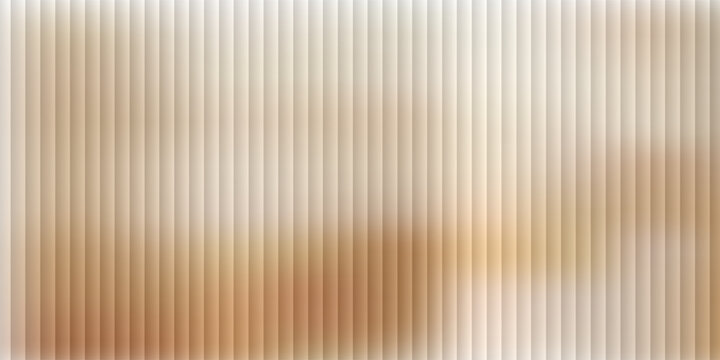 Brown beige orange ribbed glass. Vector ribbed glass texture background. Mesh gradient. acrylic ribbed bath surface. Reeded glass background semitransparent overlay. Bath wall window