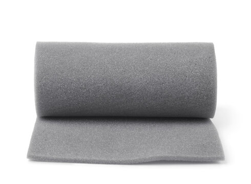 Roll of gray foam rubber sheet