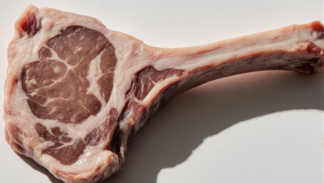 Raw Lamb Chop - A Fresh Cut of Meat Ready for Cooking.