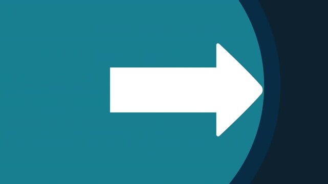 Animation of white arrow over blue background