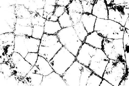 Distressed cracked concrete wall texture background with broken plaster.
