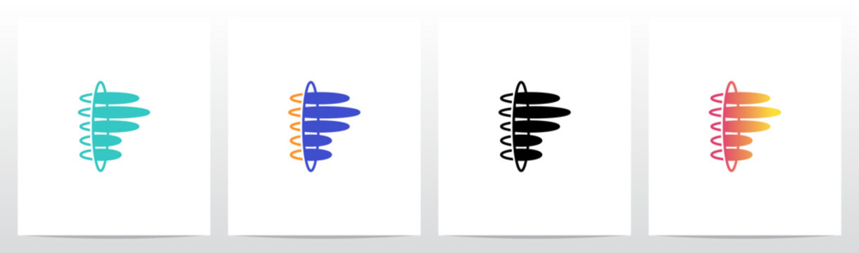 Ellipse Circle Orbit Abstract Shape Letter Initial Logo Design P