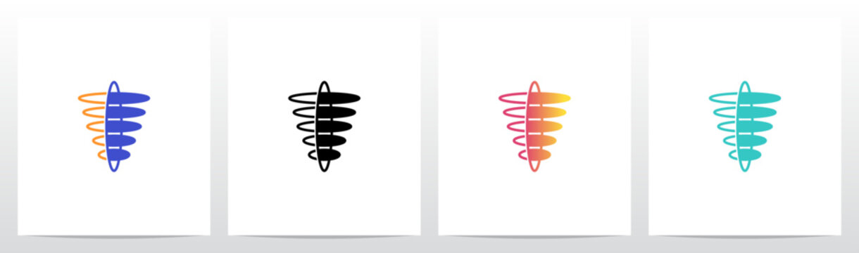 Ellipse Circle Orbit Abstract Shape Letter Initial Logo Design V