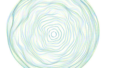 Abstract illustration of lines and shapes in blue, yellow, and green colors on a white background....