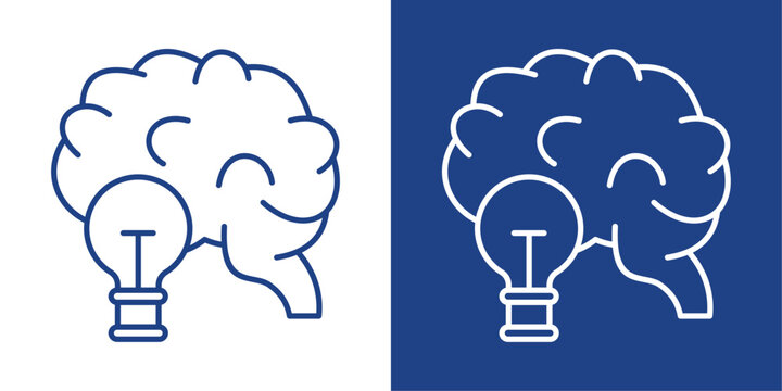 Logical Thinking Blue And White Icon Style Collection