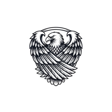 Detailed illustration of an eagle bird 2.