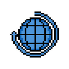 Fototapeta premium Global Sync Pixel Art Icon