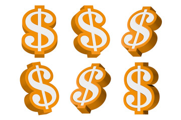 Obraz premium dollar sign icon 3d render gold color