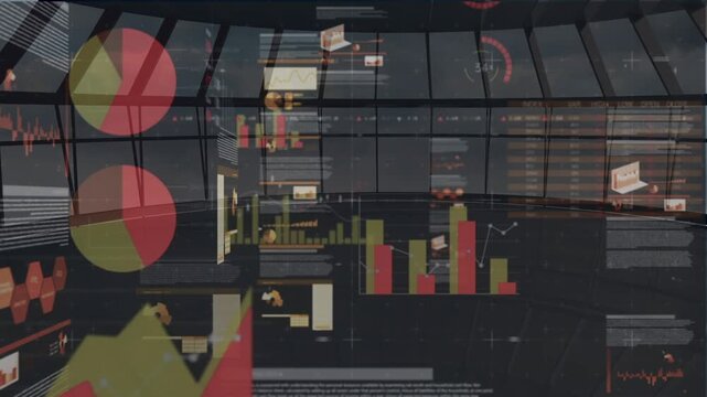 Animation of data processing over window