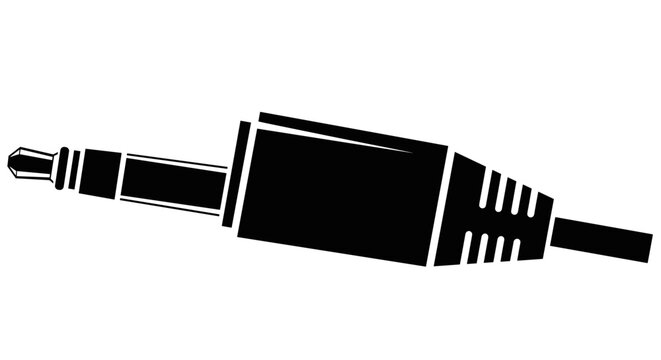 Audio jack plug connector closeup.