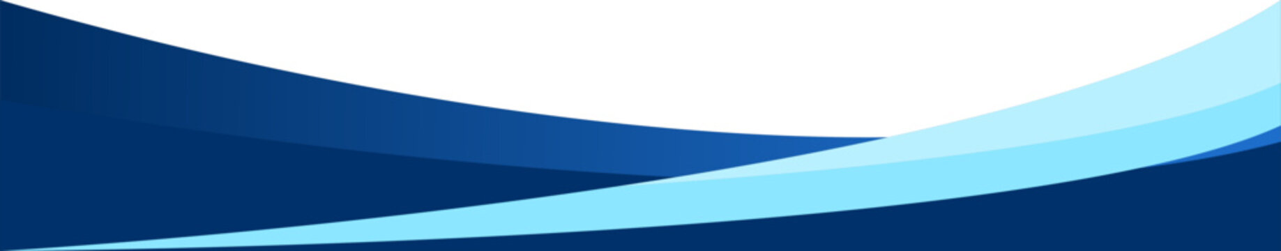 Blue banner background and header footer
