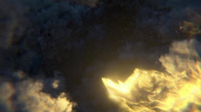 Fire Phoenix Bird Animation. Flying Phoenix Flame For Intro HD. bright lit flying bird perfect for opening animation