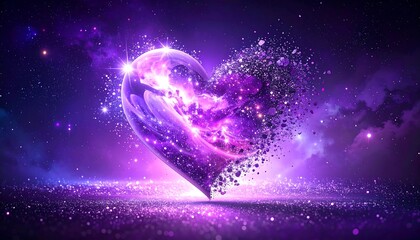 Cosmic Heart - A Vibrant Nebula of Love and Energy.
