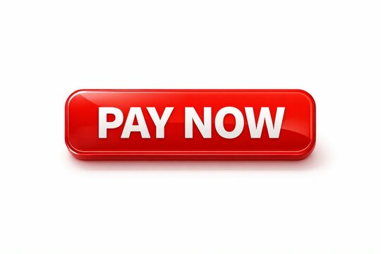 Bright red pay now button for immediate transaction prompts