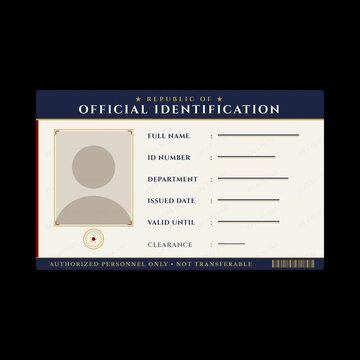 Government Official ID Card Reveal Animation, Vintage Authority Document Motion Graphic