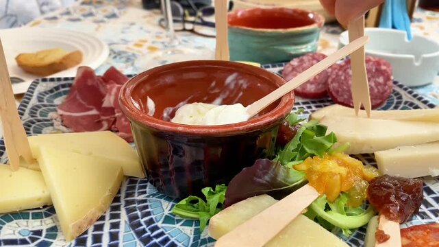  Chef Preparing an Authentic Antipasto Platter with Fresh Italian Meats