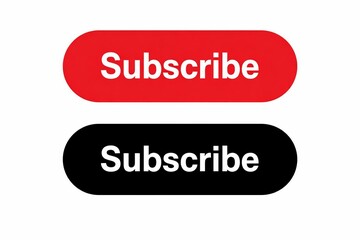 Fototapeta premium Comparison of subscribe buttons with different background colors and styles