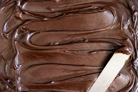 Close-up of chocolate frosting	