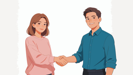 Fototapeta premium Two people shaking hands