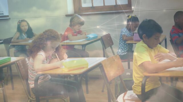 Animation of mathematical equations over students learning