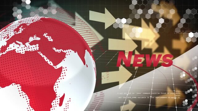 Animation of arrows moving over globe