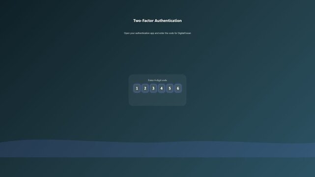 Enter 6 Digit Security Code Two Factor Authentication 2FA Login Verification Animation | Cyber Security Tech Background 4K