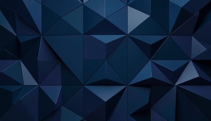 Obraz premium Low Poly Geometric Blue Abstract Pattern