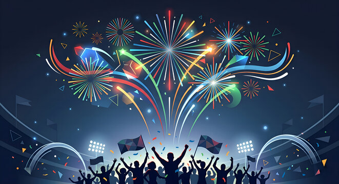Abstract colorfull background world cup celebration 