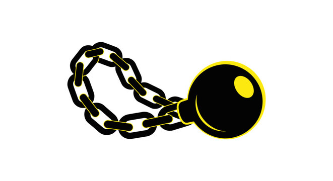 Flail weapon icon: spiked ball on a chain, medieval tool