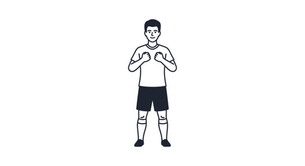 Fototapeta premium Man standing in a fighting stance.