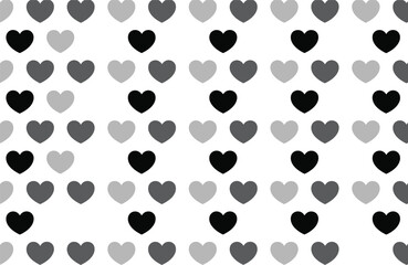 Fototapeta premium Monochromatic Heart Pattern Background