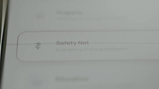 Safety Net title, Emergency financial resilience